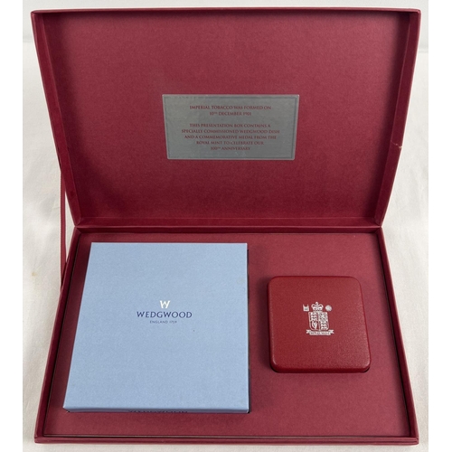 68 - A boxed Imperial Tobacco centenary coin/medal and dish set as gifted to employees in 2001. Box set c... 