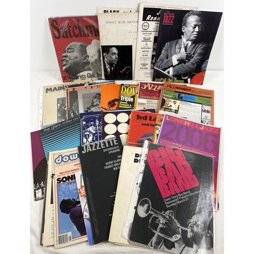 204 - A collection of assorted vintage Jazz magazines and programmes. To include Louis Armstrong, Glenn Mi... 