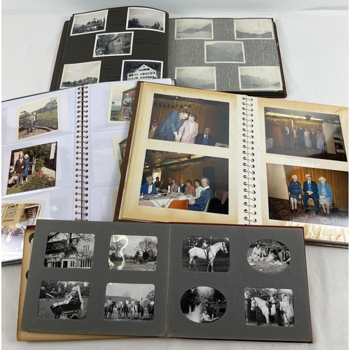 207 - 4 vintage photograph albums containing a quantity of assorted vintage black & white and colour photo... 