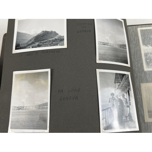 207 - 4 vintage photograph albums containing a quantity of assorted vintage black & white and colour photo... 