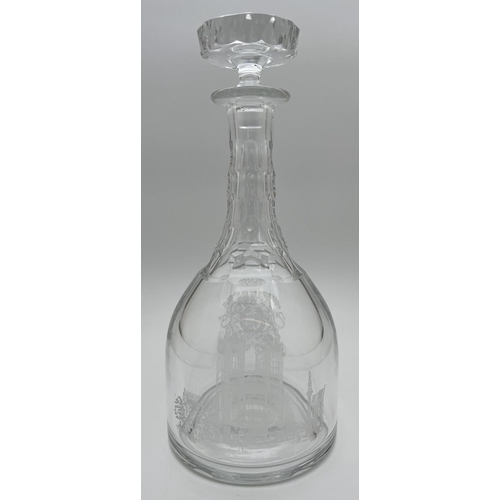 1201 - A Ltd Ed Orrefors Swedish crystal decanter made to commemorate the Silver Jubilee of HM Queen Elizab... 