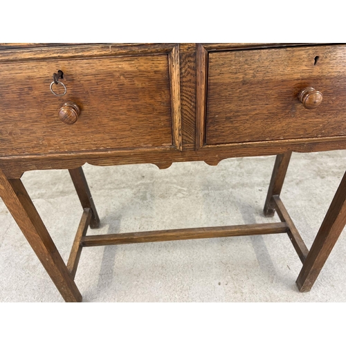 1346 - A 1960's mid century Fyne Ladye 2 drawer occasional/hall table. With wooden knob handles and lockabl... 