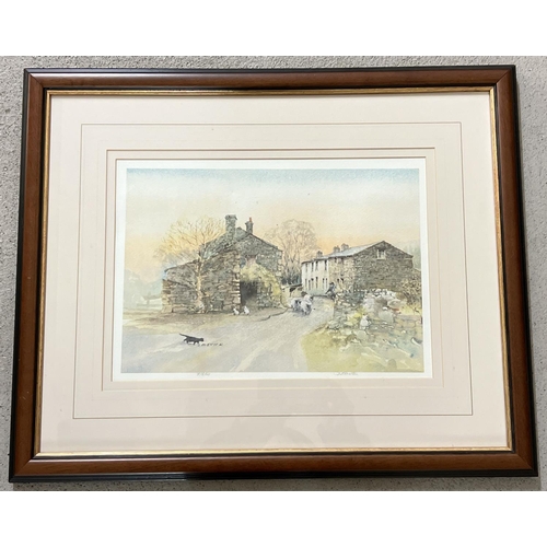 1312 - Ian Baxter - Limited edition signed print of a Yorkshire farm scene, framed & glazed. Numbered 9/850... 