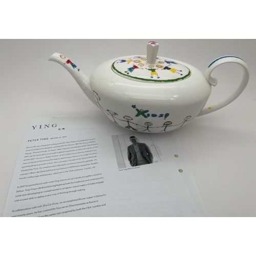 1183 - A ceramic Asprey teapot made exclusively for KIDS Charity Gala evening 2003. Designed by Peter Ting ... 