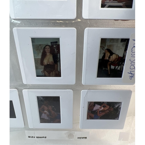 15 - A collection of 65 assorted adult erotic glamour model professional photographic transparencies. No ... 