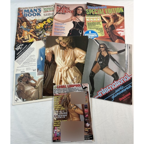 44 - A small selection of adult magazines to include glamour wear and lingerie catalogues, Man's Book per... 