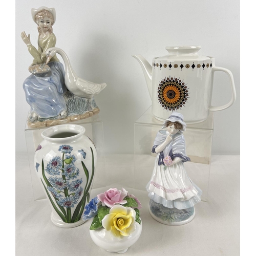 1190 - A small collection of assorted ceramics to include Ltd Edtion Royal Worcester figurine 'A Posy for M... 