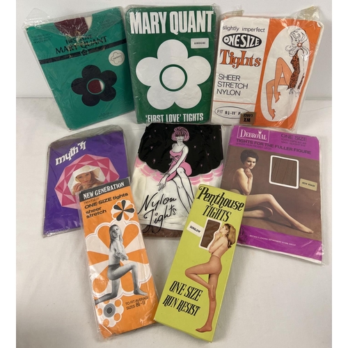 1347 - 8 assorted vintage pairs of tights in original packaging, to include 2 pairs by Mary Quant - in cran... 