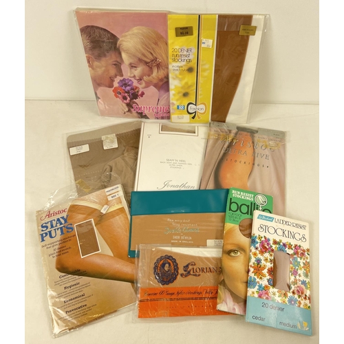 1349 - 10 assorted vintage pairs of nylon stockings, in original packaging. To include Supreme, Aristoc, Ba... 