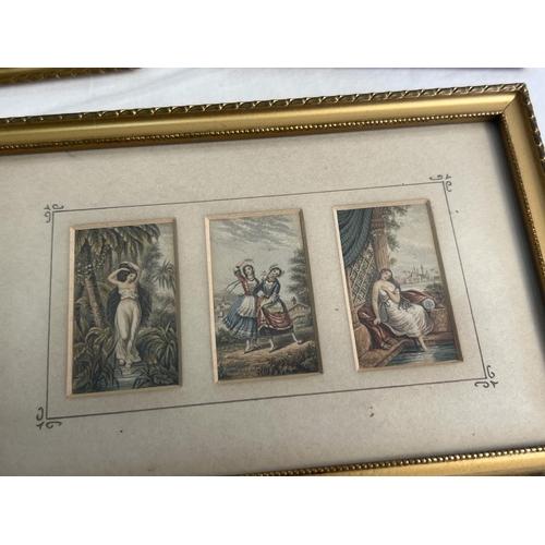 1377 - A collection of 10 framed and glazed Baxter 