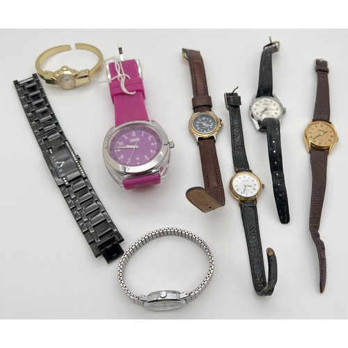 1103 - 7 vintage and modern wristwatches in various styles and conditions. To include examples by Storm, Sp... 