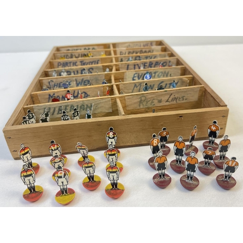 64 - A collection of 1950's/60's card Subbuteo players and plastic figure players. Most teams have 10 pla... 