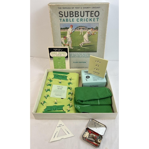 73 - A late 1960's boxed Subbuteo Table Cricket game - Club edition, appears complete. With 00 scale play... 