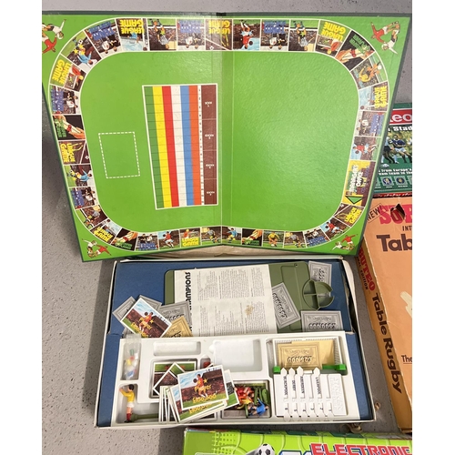 76 - 6 assorted boxed vintage & more modern Football and Rugby games to include Subbuteo. Lot includes bo... 