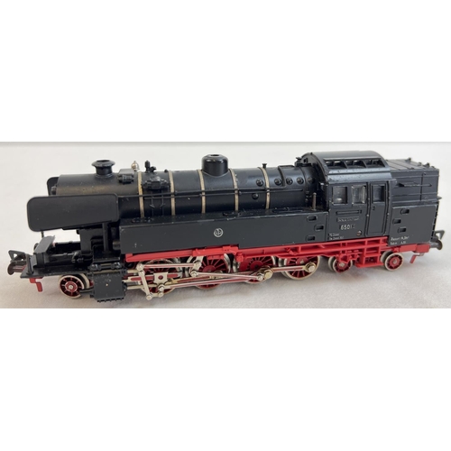 225 - A Fleischmann 1324 00/HO gauge steam locomotive 65014, in black.