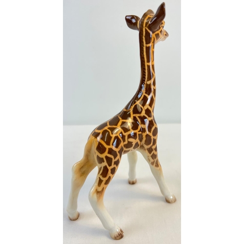 1204 - A Beswick ceramic figure of a giraffe, model #853. In gloss finish, approx. 18cm tall. No chips, cra... 