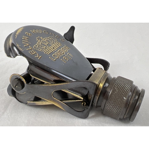 1321 - A reproduction Kelvin & Hughes folding pocket telescope. Approx. 10cm long.