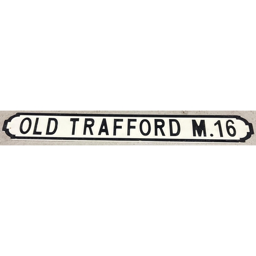 1304 - A modern painted wood Manchester United FC sign for Old Trafford. In the style of an old street sign... 