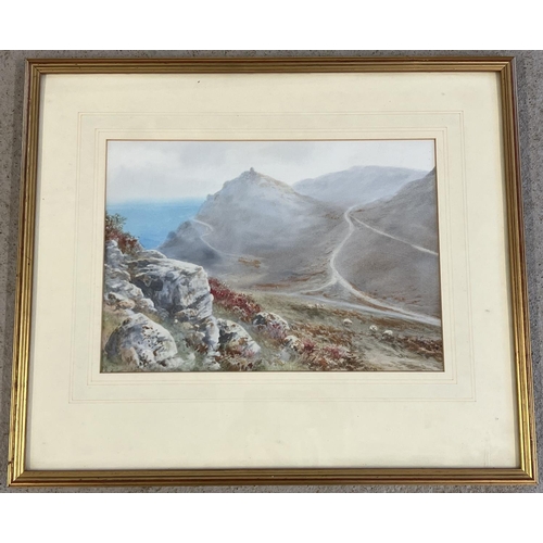 1393 - William Henry Dyer - signed watercolour of a moorland scene. In gilt frame & glazed. Signed to lower... 