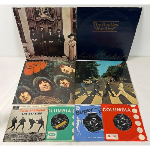 1287 - A collection of 8 vintage The Beatles vinyl records, 4 LP's & 4 7