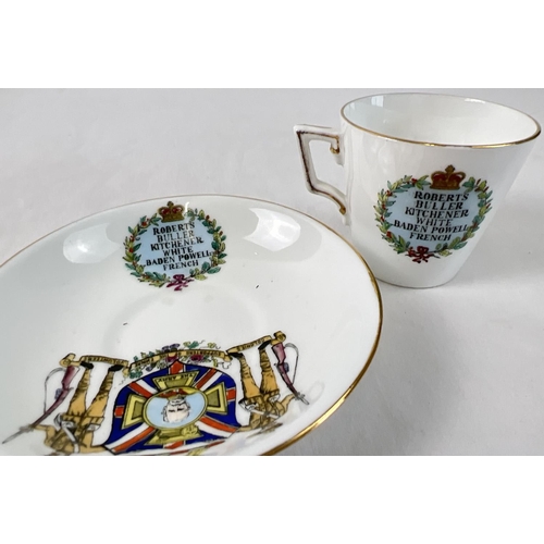 1191 - A Foley China Boer War commemorative coffee cup & saucer, circa 1901. Inscribed 