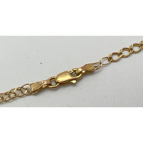 1057 - A 22 inch 9ct gold double belcher chain necklace with lobster claw clasp. Gold marks to both clasp a... 