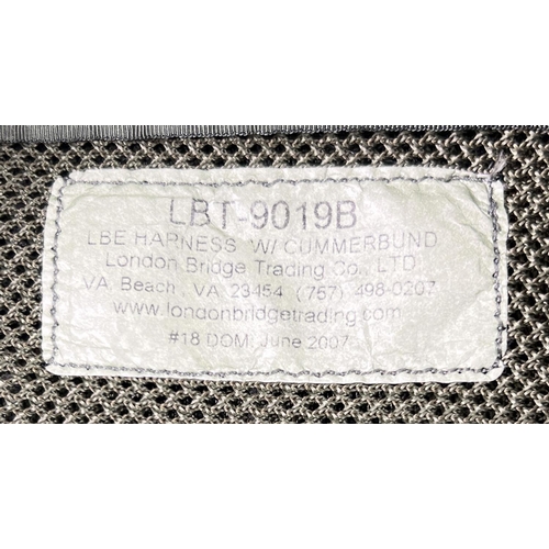 1233 - A military London Bridge Trading LBE Harness W Cummerband LBT-9019B with multiple utility holding st... 