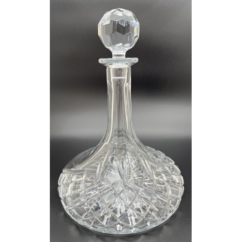 1295 - An Irena lead crystal ships decanter, by Chomette Dornberger. Approx. 27cm tall.