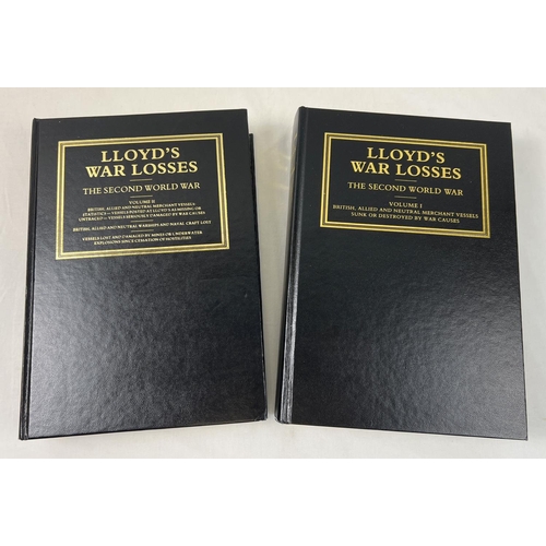 1241 - Lloyd's War Losses: The Second World War, volumes 1 & 2 hardback books from Lloyd's of London 1989. ... 