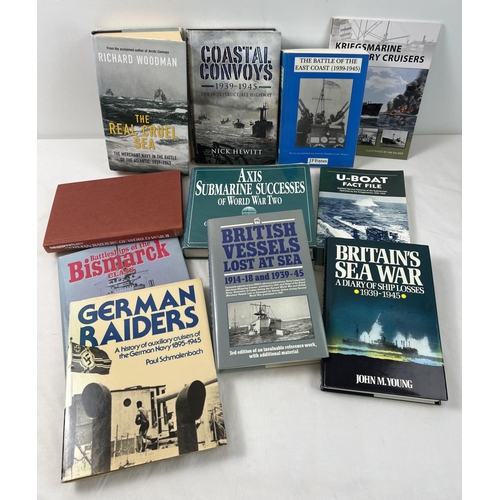 1245 - A collection of books relating to ships & U boats during WWII. To include: Axis Submarine Successes ... 