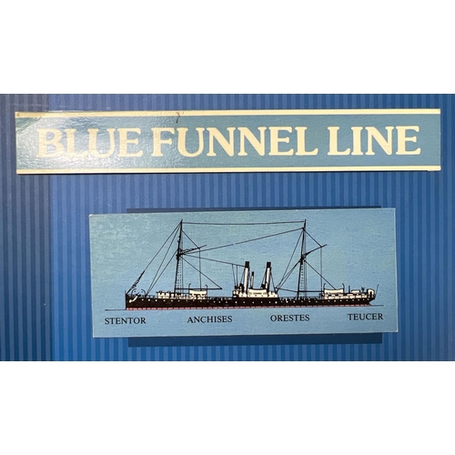 1251 - An album containing 100 vintage black & white postcards & photographs of ships from The Blue Funnel ... 