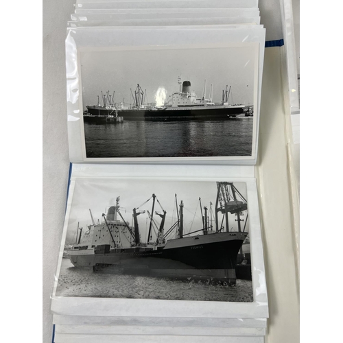 1253A - An album containing 67 vintage postcards & photographs of ships to include The Blue Funnel Line. Tog... 