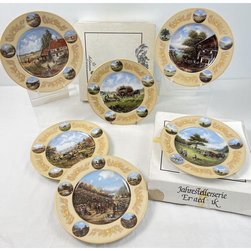 1263 - 6 boxed ceramic Ltd Edition collectors plates by Christian Luckel for German porcelain house Seltman... 