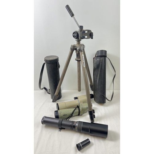 1338 - A collection of telescopic equipment and accessories. To include Mirador sighters, Celestron 20mm Er... 