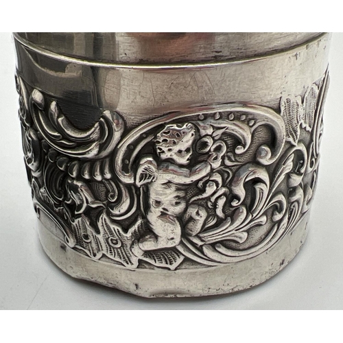 1158 - 3 vintage hallmarked silver items to include boxed napkin ring with engraved detail, hallmarked B'ha... 