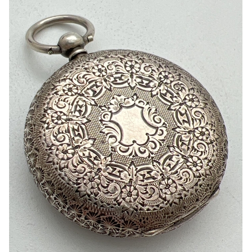 1142 - A Swiss made Victorian 935 silver ladies pocket watch from Jay's, 366 Essex Rd & 142&144 Oxford Stre... 