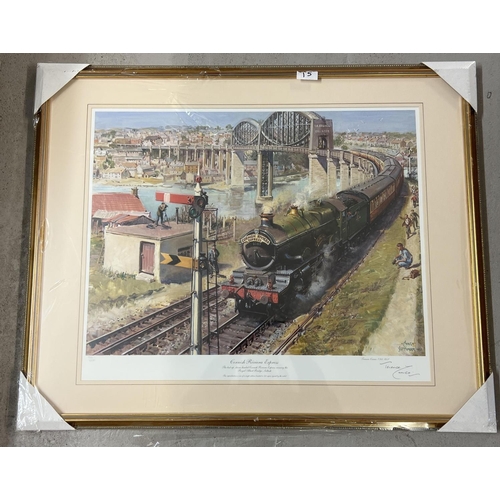 1389 - A large framed and glazed limited edition print 