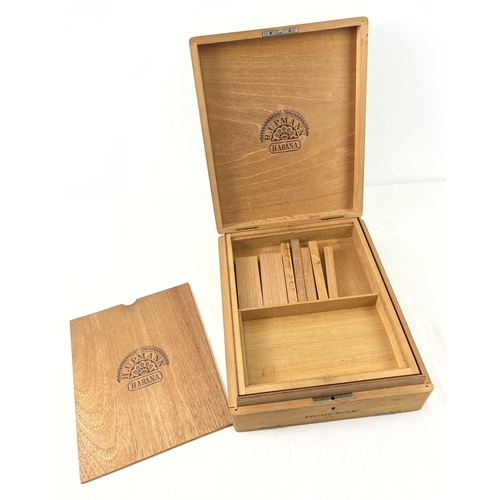 1435 - A vintage wooden H. Upmann Habana private stock cigar box with inlaid detail to lid. Original Cuban ... 