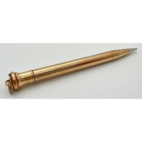 1184 - A 1930's gold cased 'Eversharp' propelling pencil, hallmarked for London, 1934. Fully hallmarked to ... 