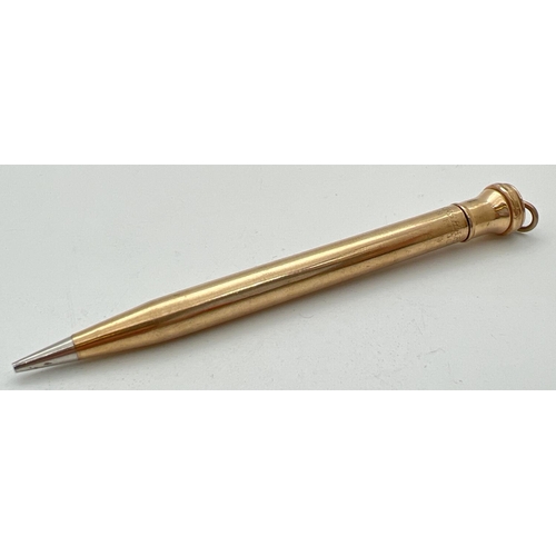 1184 - A 1930's gold cased 'Eversharp' propelling pencil, hallmarked for London, 1934. Fully hallmarked to ... 