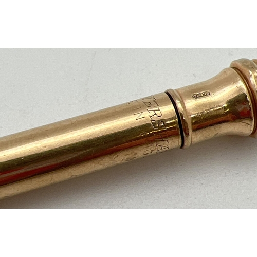 1184 - A 1930's gold cased 'Eversharp' propelling pencil, hallmarked for London, 1934. Fully hallmarked to ... 