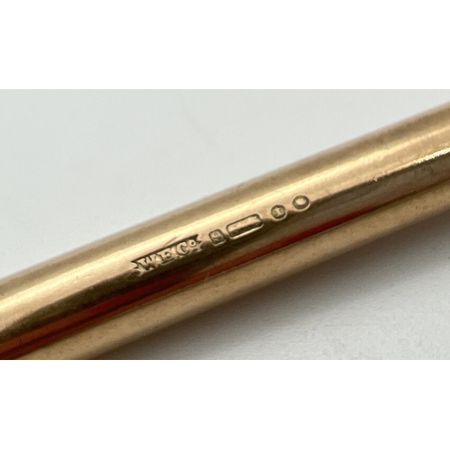 1184 - A 1930's gold cased 'Eversharp' propelling pencil, hallmarked for London, 1934. Fully hallmarked to ... 