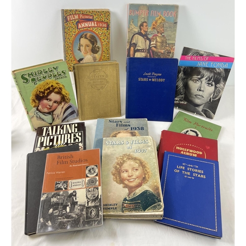 1325 - A box of vintage books relating to Hollywood and  British film stars. To include Shirley Temple Annu... 