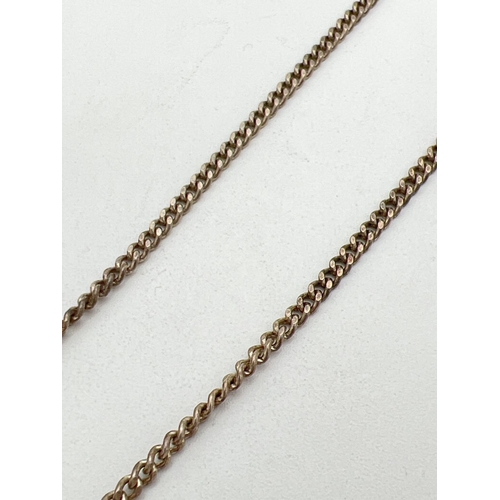 219 - A 24 inch curb chain with spring ring clasp. Silver marks to clasp and fixings. Total weight approx.... 