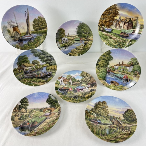 1162 - A set of 8 limited edition Royal Worcester collectors plates from the 'Romance of the Waterways' ser... 