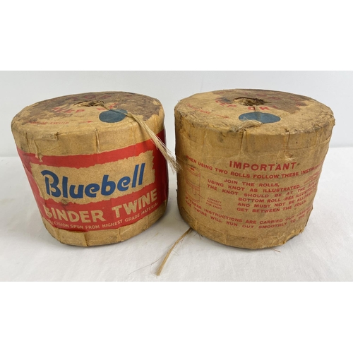 1263 - 2 rolls of vintage Bluebell sisal binder twine, in original paper packaging - unopened.