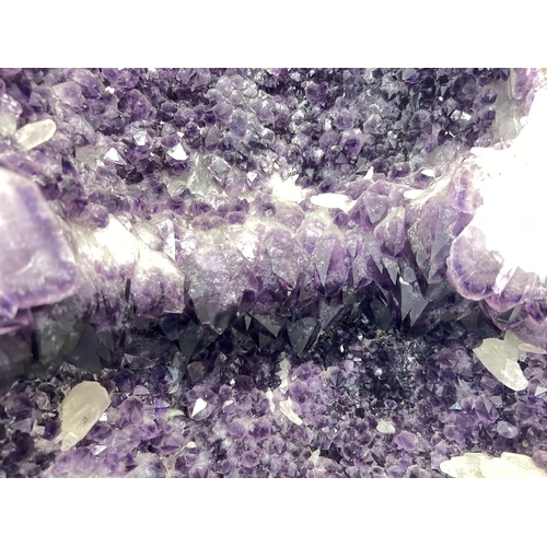 1265 - A very large amethyst crystal geode pair - rare as complete geode cut in half. Approx. 102cm tall an... 