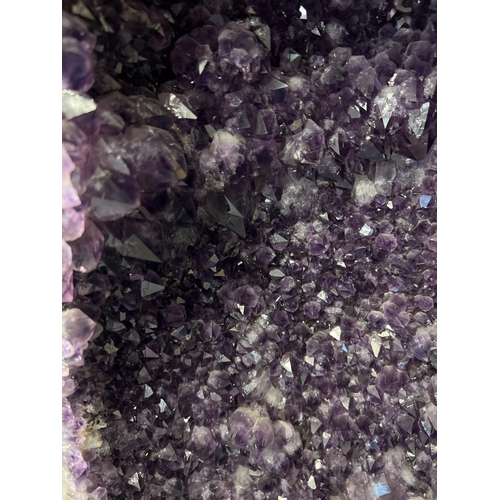 1265 - A very large amethyst crystal geode pair - rare as complete geode cut in half. Approx. 102cm tall an... 