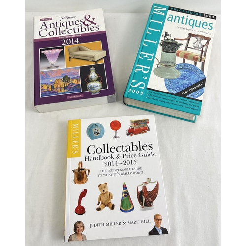 1228 - 3 antiques guide books. Warman's 2014 Antiques & Collectibles, Miller's 2003 price Guide and Miller'... 