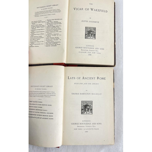 1230 - 4 antique books. The Vicar Of Wakefield, Lays Of Ancient Rome, The Poetical Works of Bret Harte and ... 